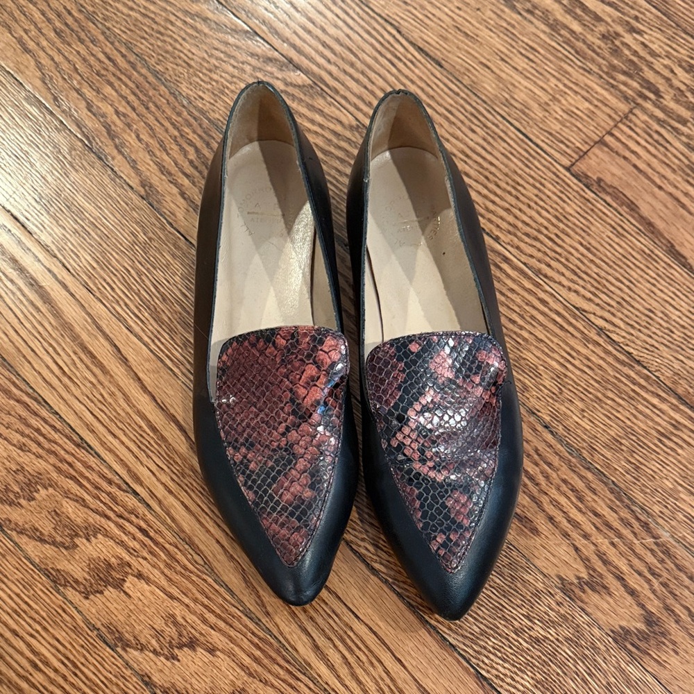 ATP Genuine leather Black and Brown snake print Loafers